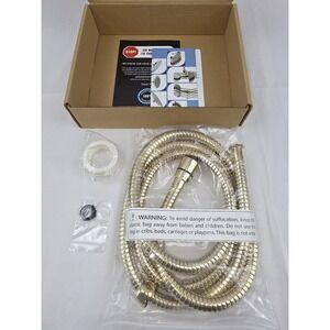 ShowerMaxx 3D090-PB Gold Shower Hose Replacement 60" NEW IN BOX